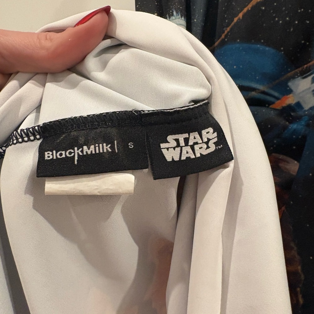Blackmilk Star Wars Sleeveless Dress - White and Black - Picture 4 of 5